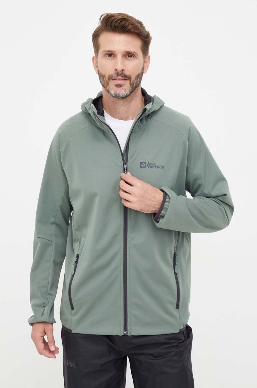 Μπουφάν Jack Wolfskin Feldberg Hoody χρώμα: πράσινο