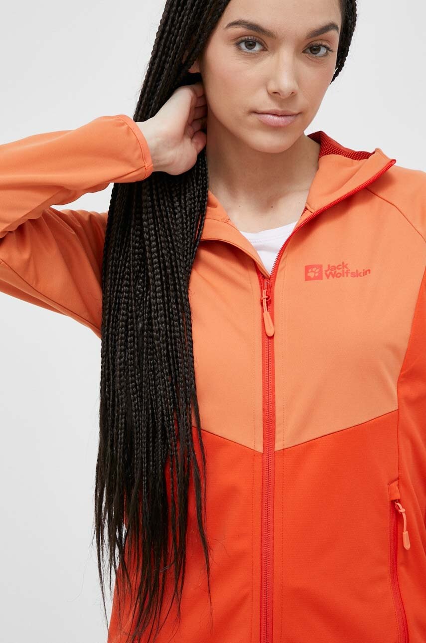 Μπουφάν Jack Wolfskin Go Hike Softshell χρώμα: πορτοκαλί