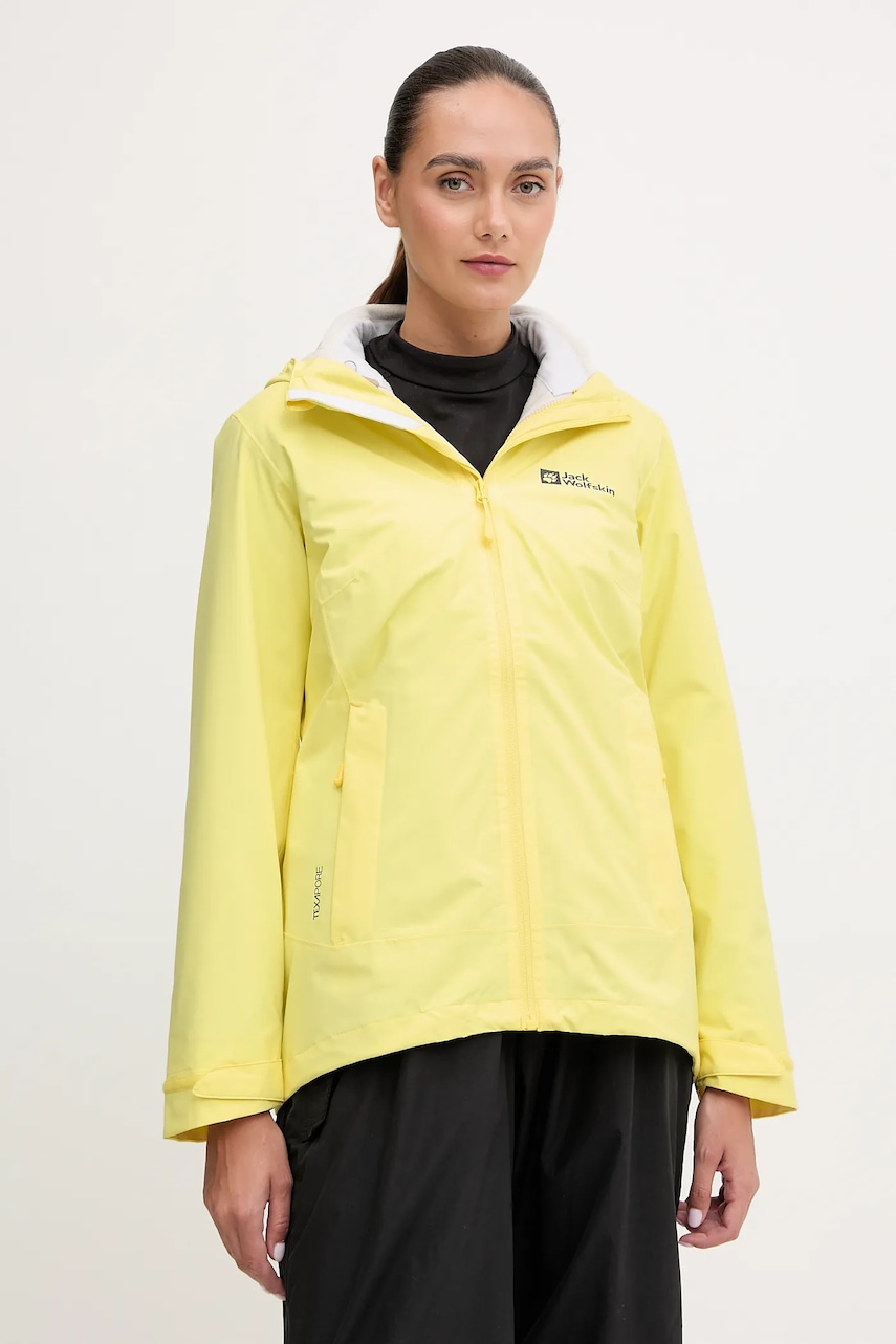 Μπουφάν Jack Wolfskin Moonrise 3in1 χρώμα: μπεζ