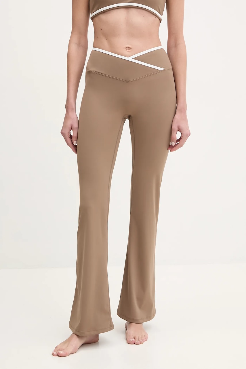 Παντελόνι για γιόγκα JOYINME Dual Essence χρώμα: καφέ, Dual Essence