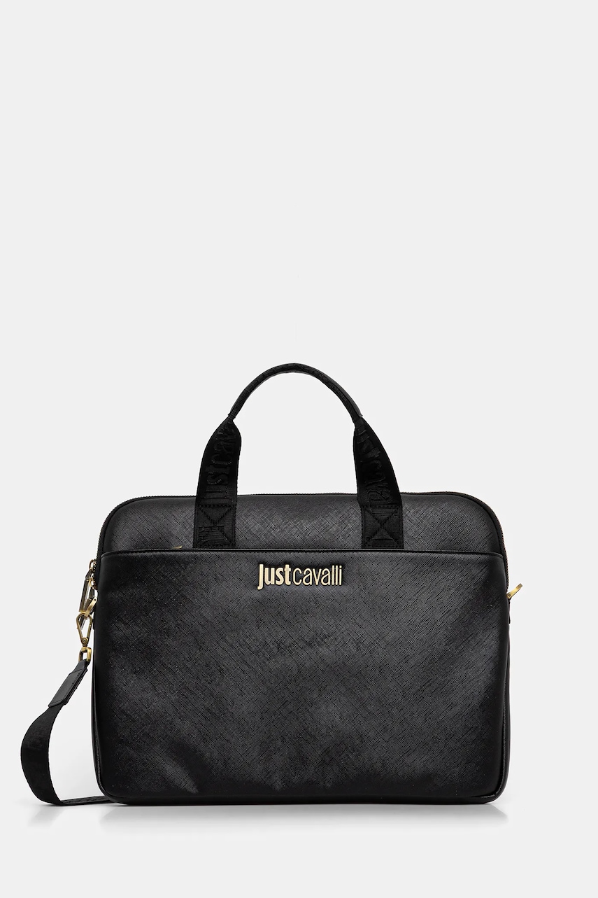 Τσάντα Just Cavalli χρώμα: μαύρο, 79QA4B36 ZSB85