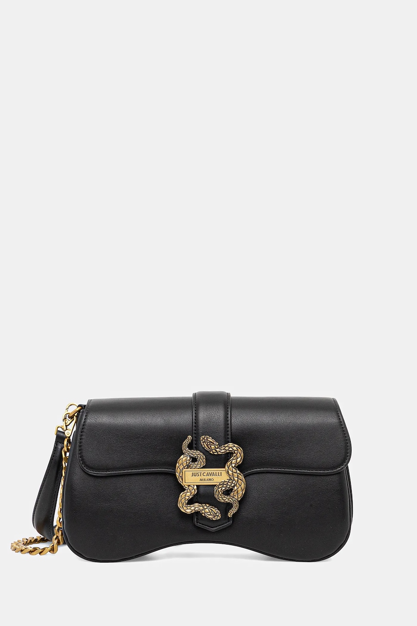 Τσάντα Just Cavalli χρώμα: μαύρο, 79RA4BA1 ZSA89
