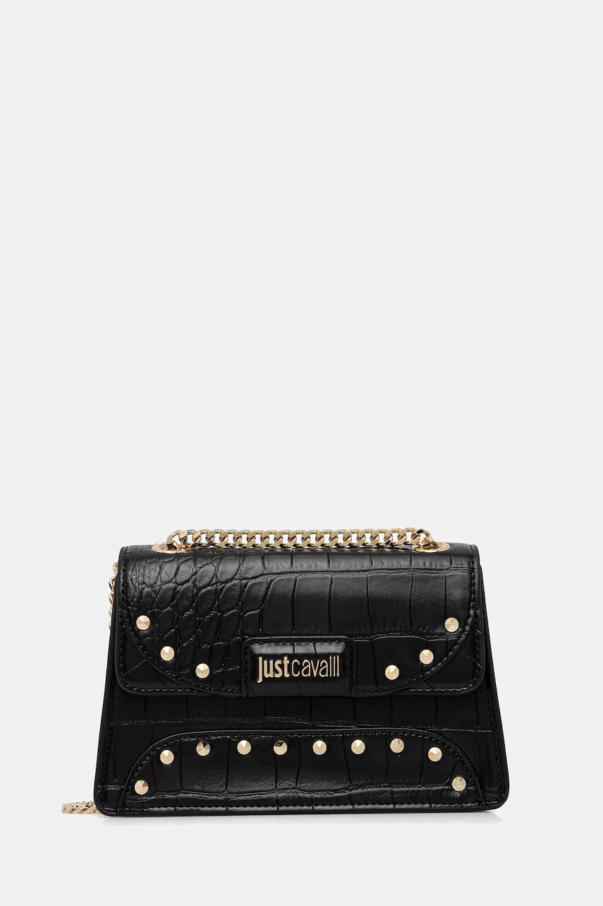 Τσάντα Just Cavalli χρώμα: μαύρο, 79RA4BF1 ZSB96