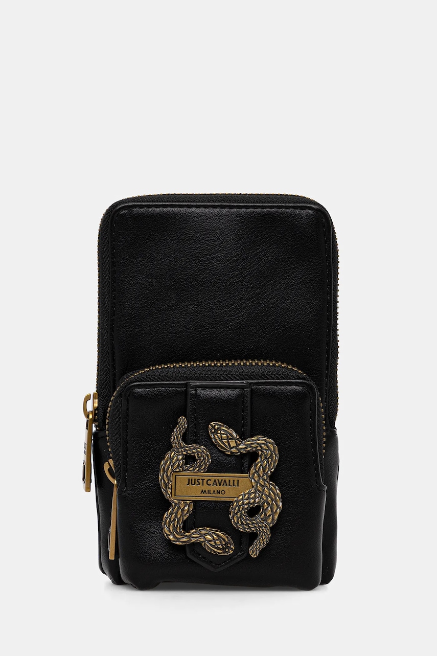 Τσάντα Just Cavalli χρώμα: μαύρο, 79RA5PA8 ZSA89