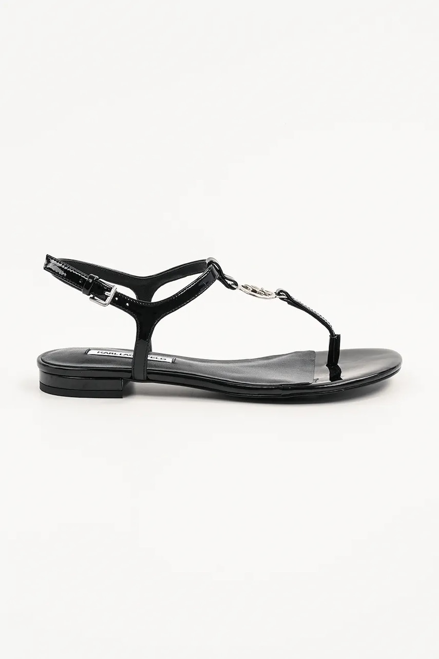 Δερμάτινα σανδάλια Karl Lagerfeld ALISSO χρώμα: μαύρο, KL82515