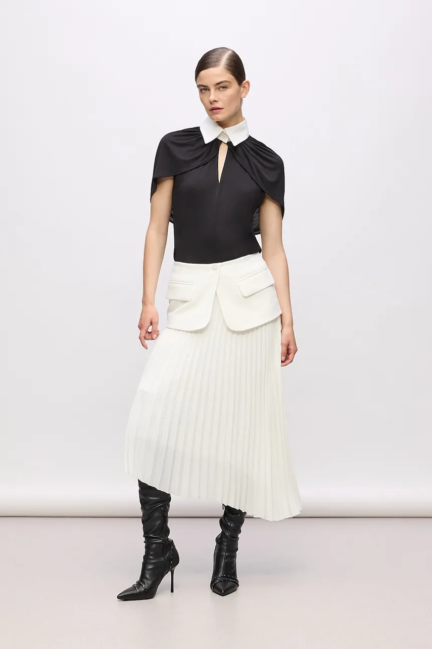 Φούστα Karl Lagerfeld Studio χρώμα: άσπρο A4W12026