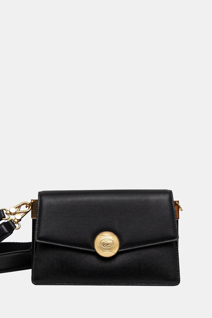 Δερμάτινη τσάντα Lacoste χρώμα: μαύρο, NF5105IT