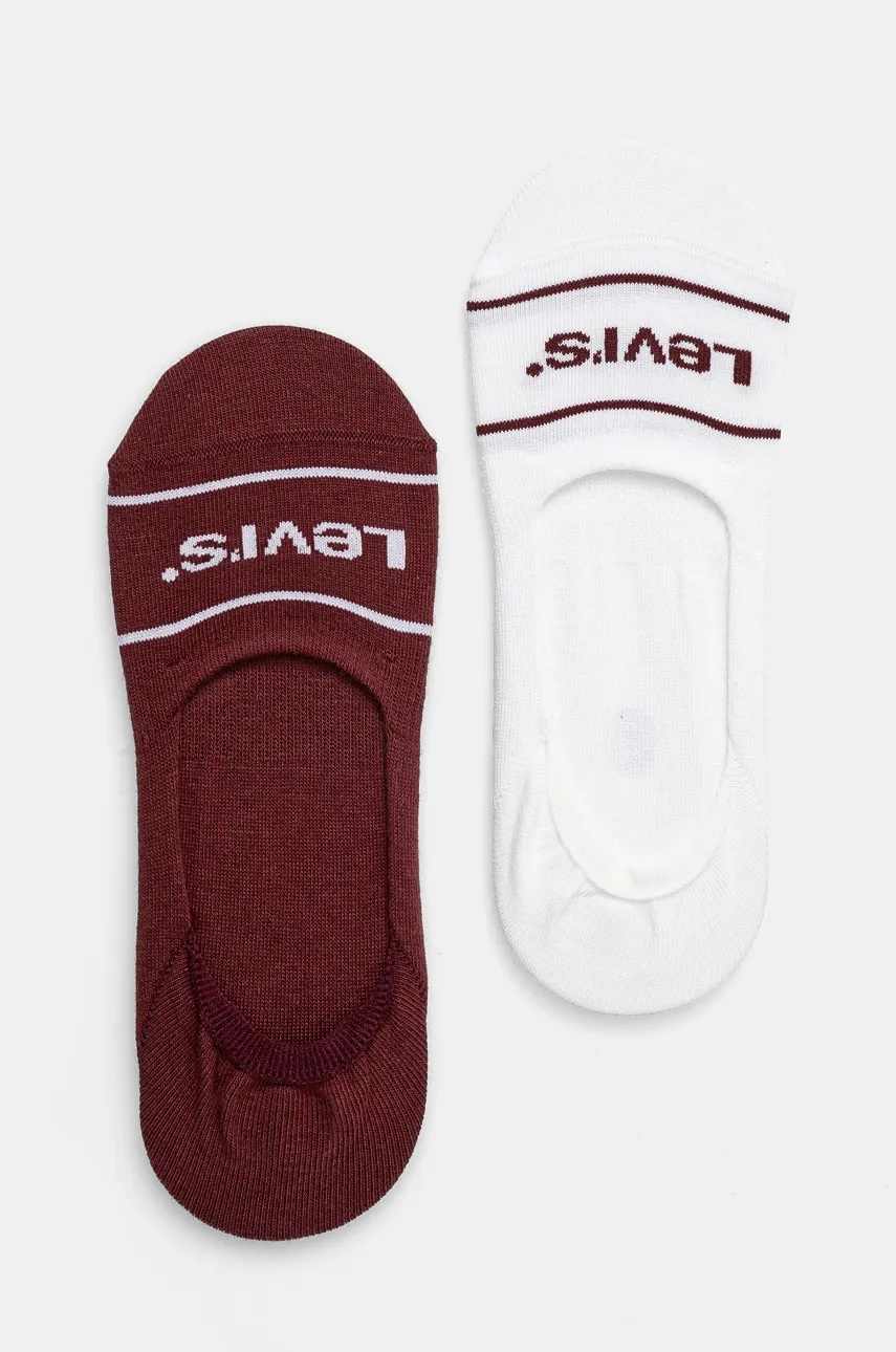 Κάλτσες Levi's 2-pack χρώμα: άσπρο, 37157-1123