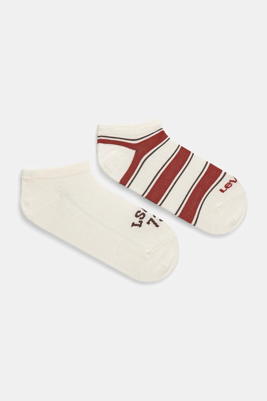 Κάλτσες Levi's 2-pack χρώμα: μπεζ, 37157-1227