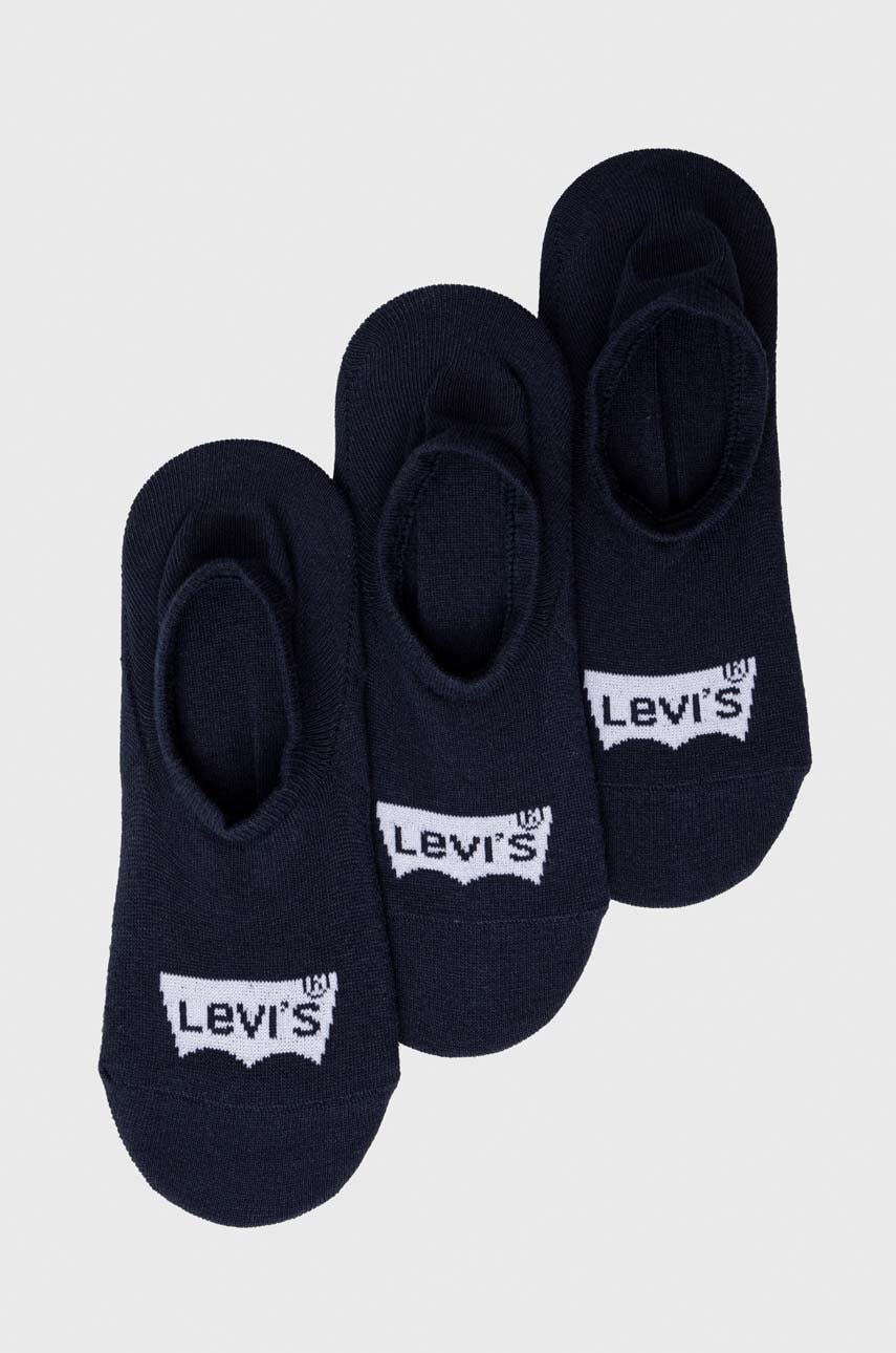 Κάλτσες Levi's 3-pack χρώμα: ναυτικό μπλε