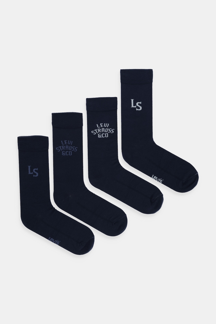 Κάλτσες Levi's 4-pack χρώμα: ναυτικό μπλε, 37157-1305