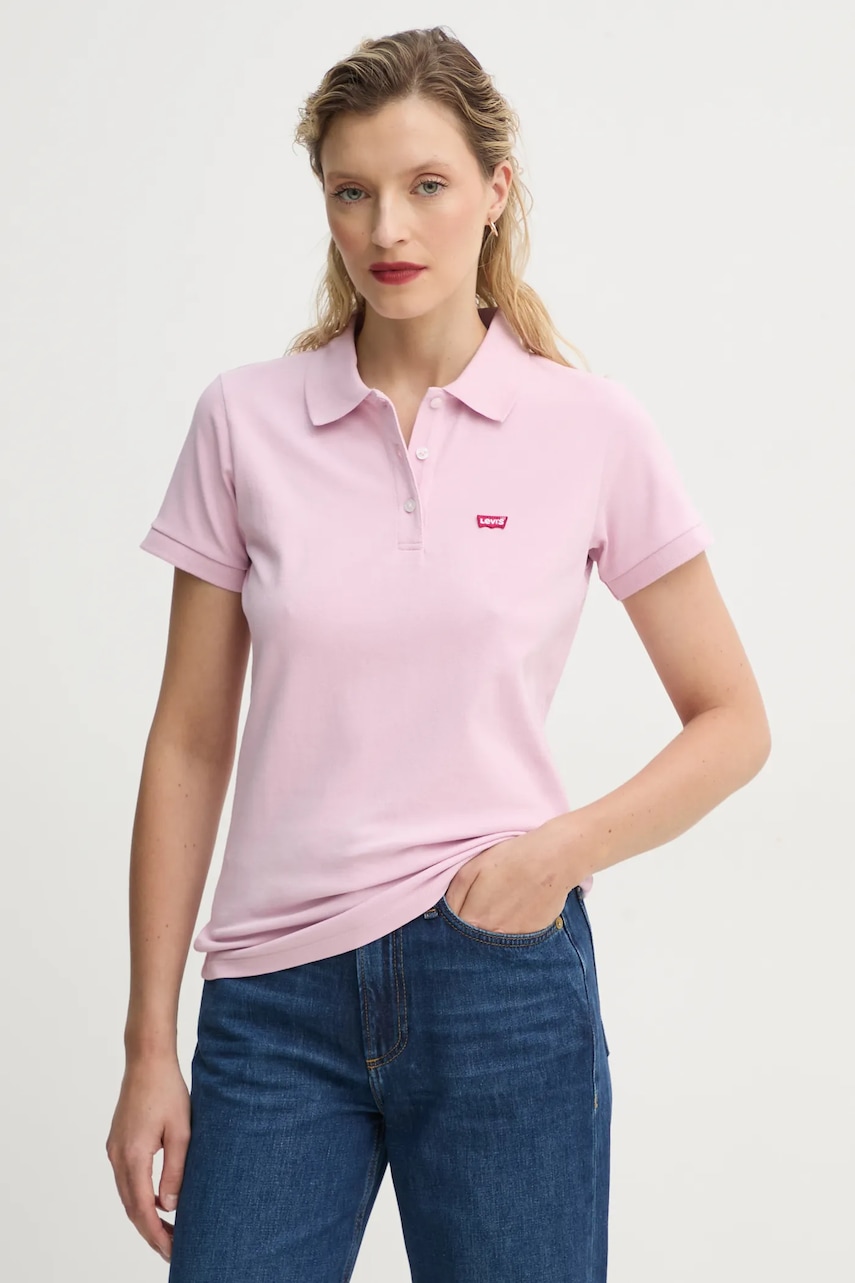 Πόλο Levi's LSE_LEVIS HM POLO χρώμα: ροζ, 001F2