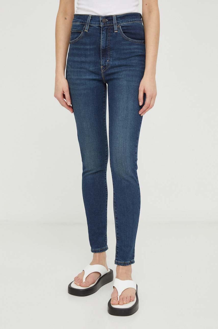 Τζιν παντελόνι Levi's RETRO HIGH SKINNY χρώμα: ναυτικό μπλε