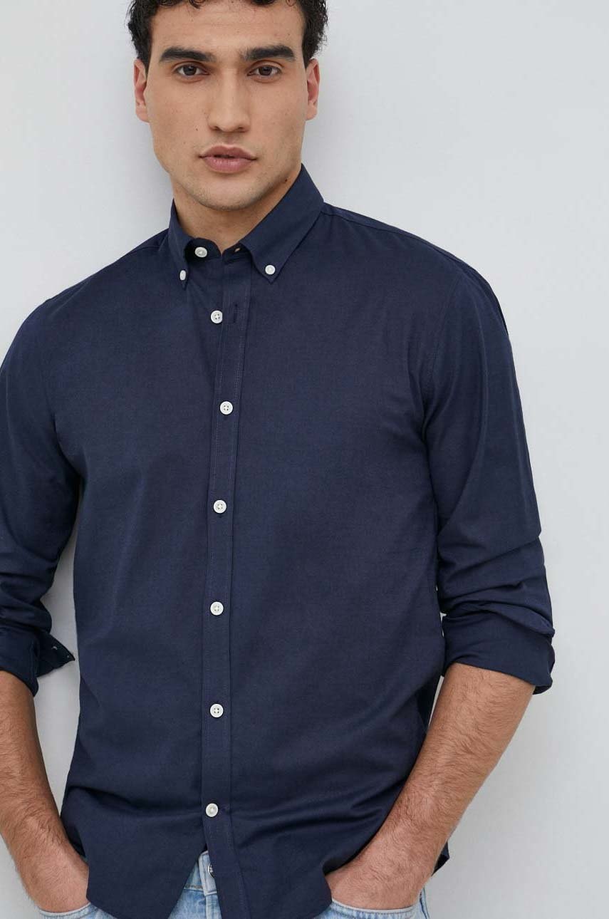 Πουκάμισο Lindbergh χρώμα: ναυτικό μπλε