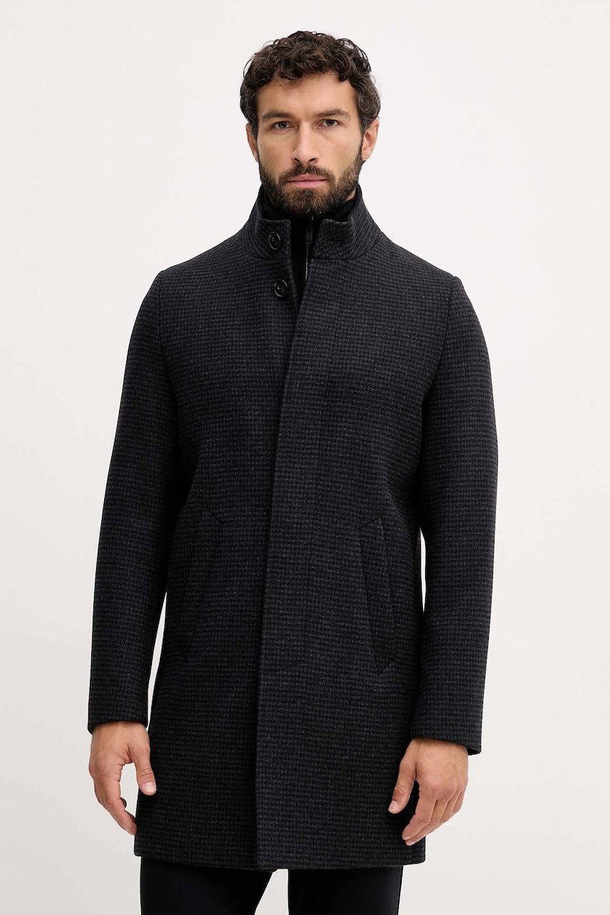 Παλτό με προσθήκη μαλλιού Lindbergh χρώμα: μαύρο, 30-342030A