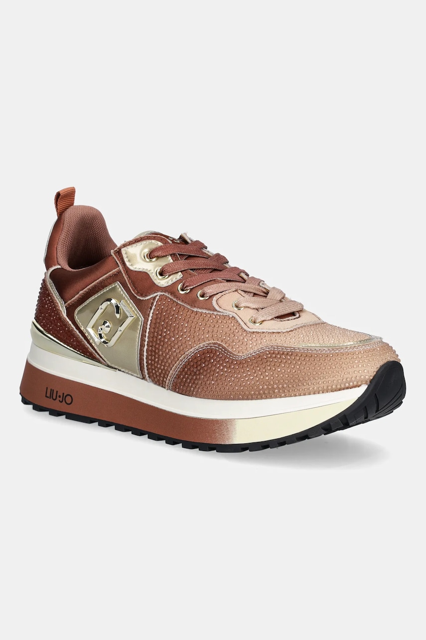 Αθλητικά Liu Jo LIU JO MAXI WONDER 01 χρώμα: καφέ, BF5009TX001S3917