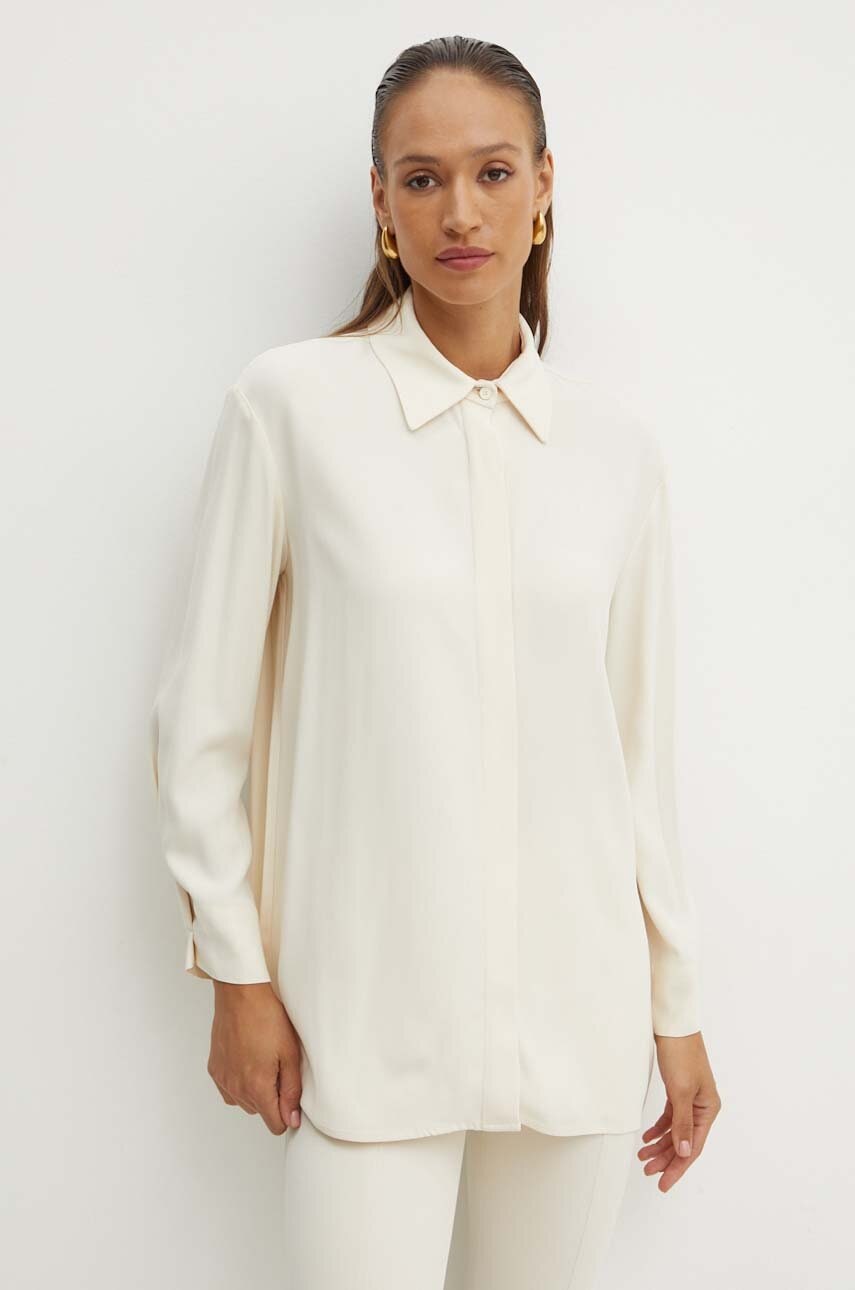 Πουκάμισο Liviana Conti χρώμα: μπεζ, F4WS16