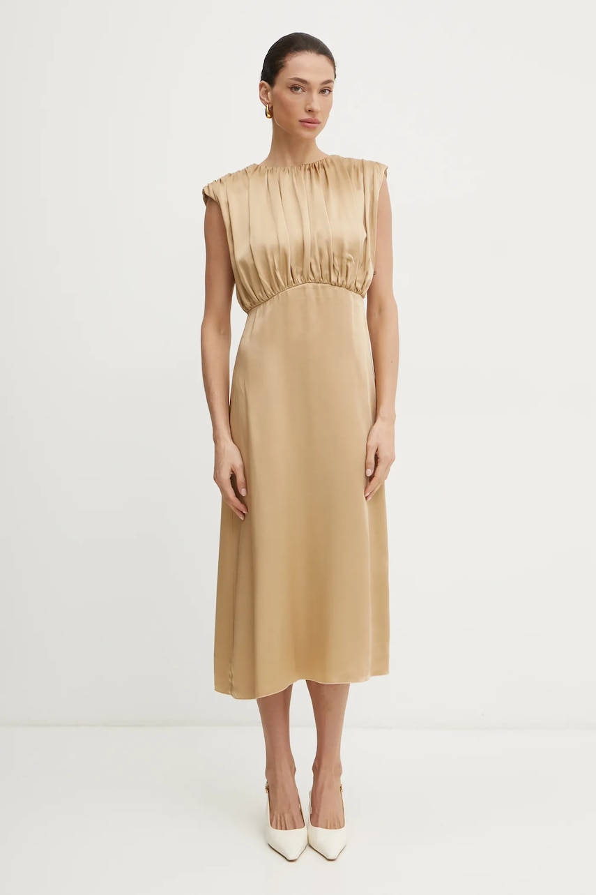 Φόρεμα Liviana Conti χρώμα: καφέ, F5SS70