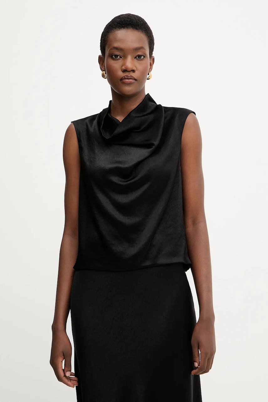 Μπλουζάκι Liviana Conti χρώμα: μαύρο, F5WS61