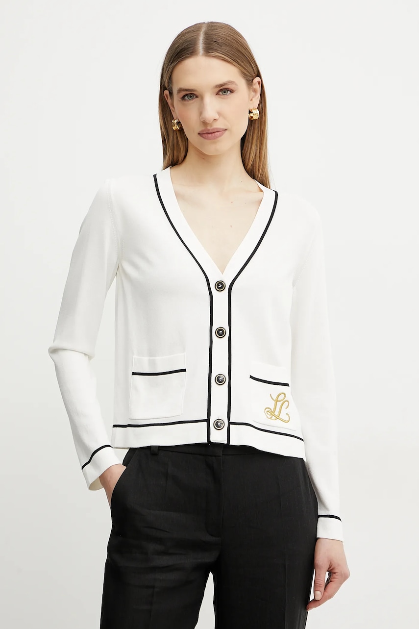 Πλεκτή ζακέτα Luisa Spagnoli χρώμα: μπεζ, 100003