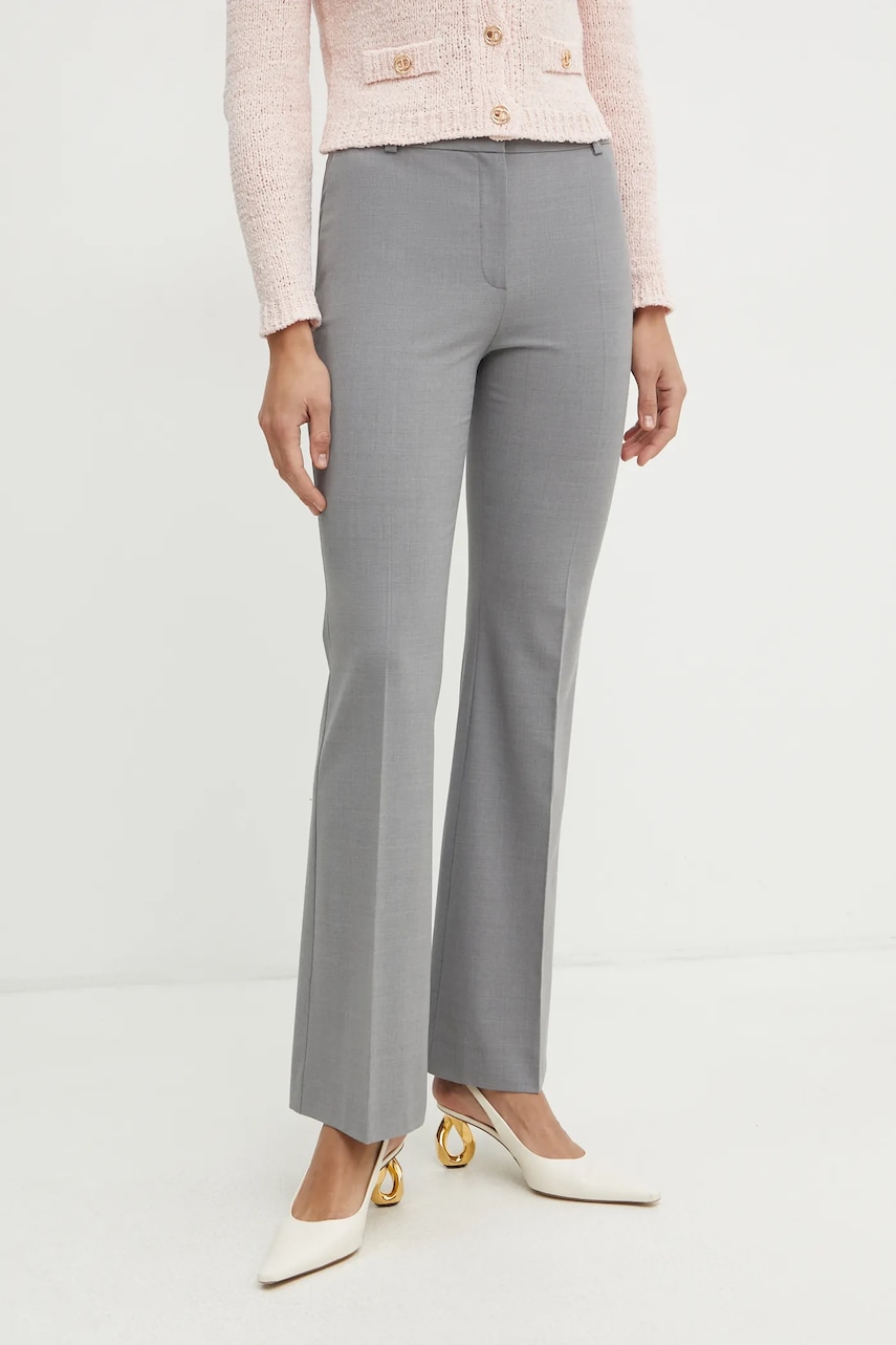 Παντελόνι από μείγμα μαλλιού Luisa Spagnoli χρώμα: γκρι, 542004