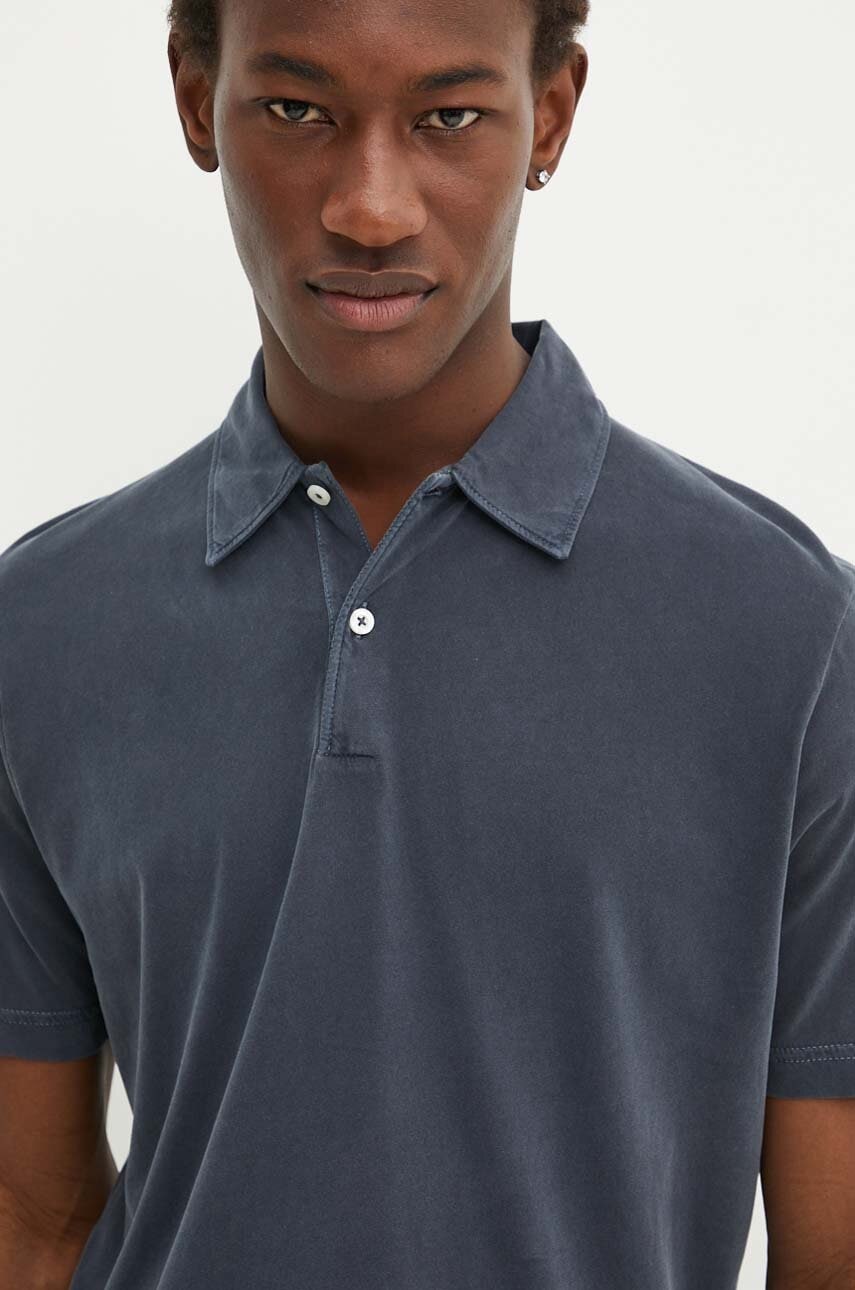 Βαμβακερό μπλουζάκι πόλο Marc O'Polo χρώμα: ναυτικό μπλε