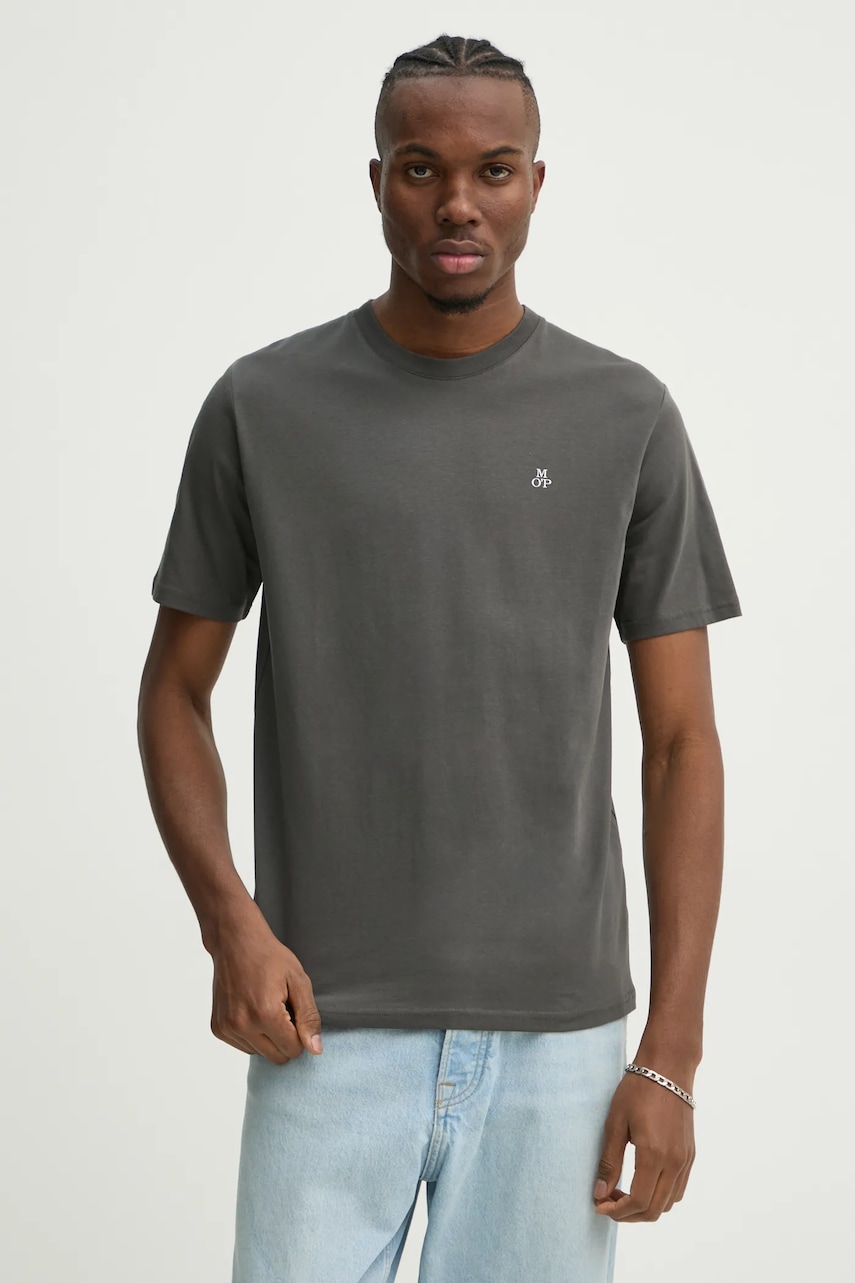 Βαμβακερό μπλουζάκι Marc O'Polo ανδρικά, χρώμα: γκρι