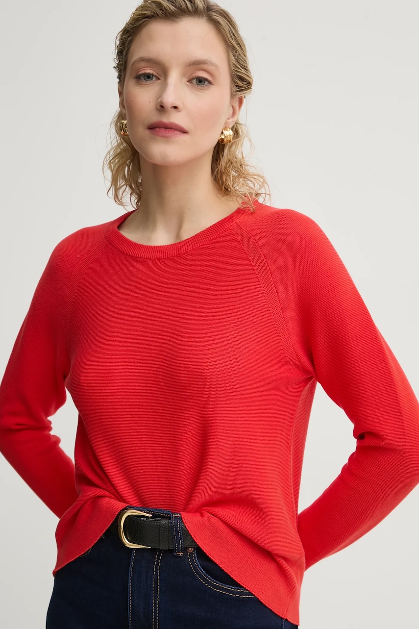 Βαμβακερό πουλόβερ Marc O'Polo χρώμα: κόκκινο, 5000005786