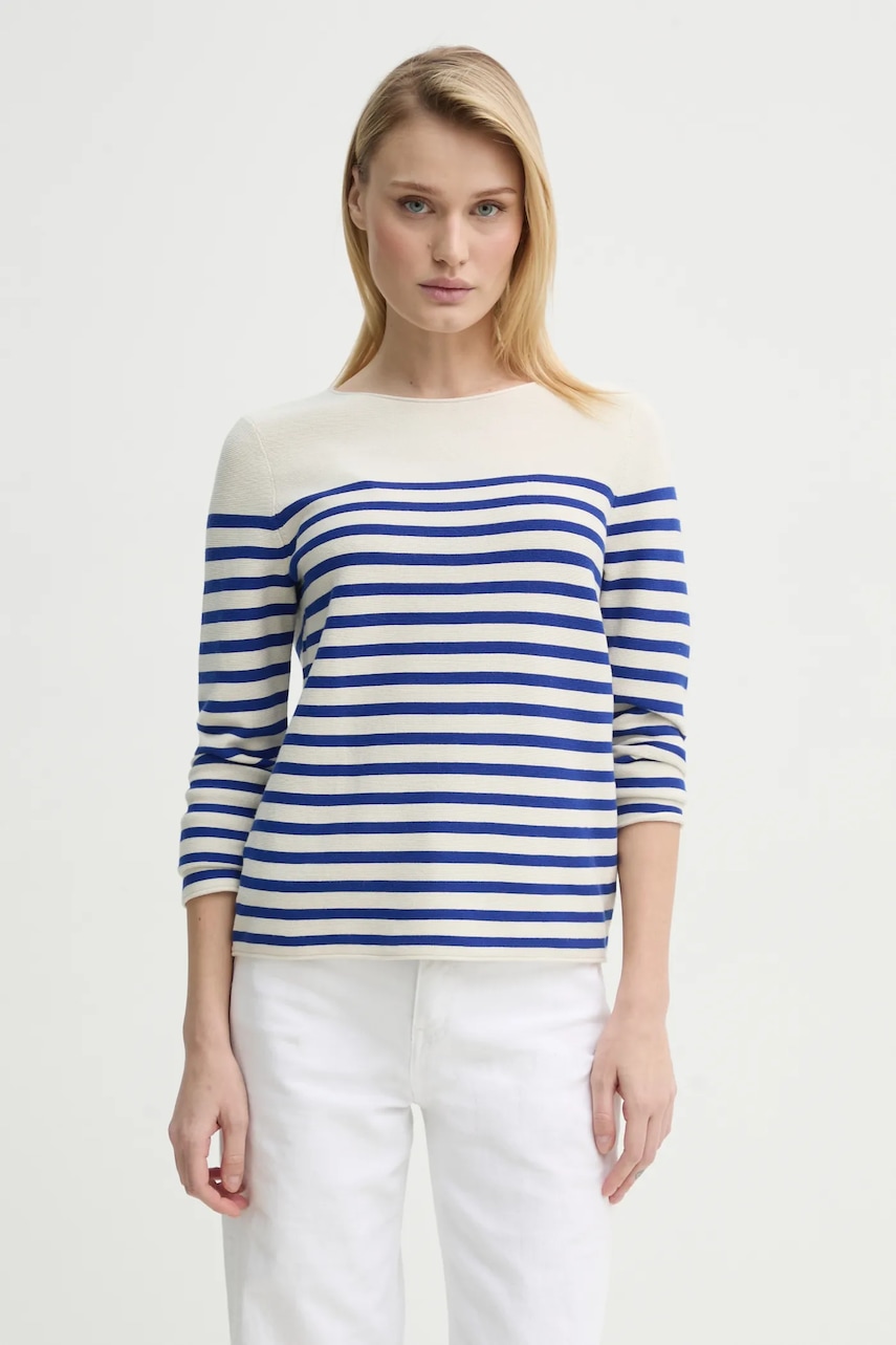 Βαμβακερό πουλόβερ Marc O'Polo γυναικείο, χρώμα: μπεζ, 502600660123