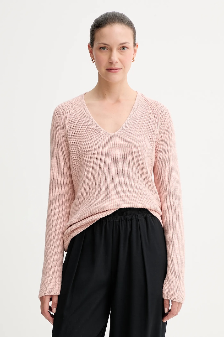 Βαμβακερό πουλόβερ Marc O'Polo χρώμα: ροζ, 508605960097