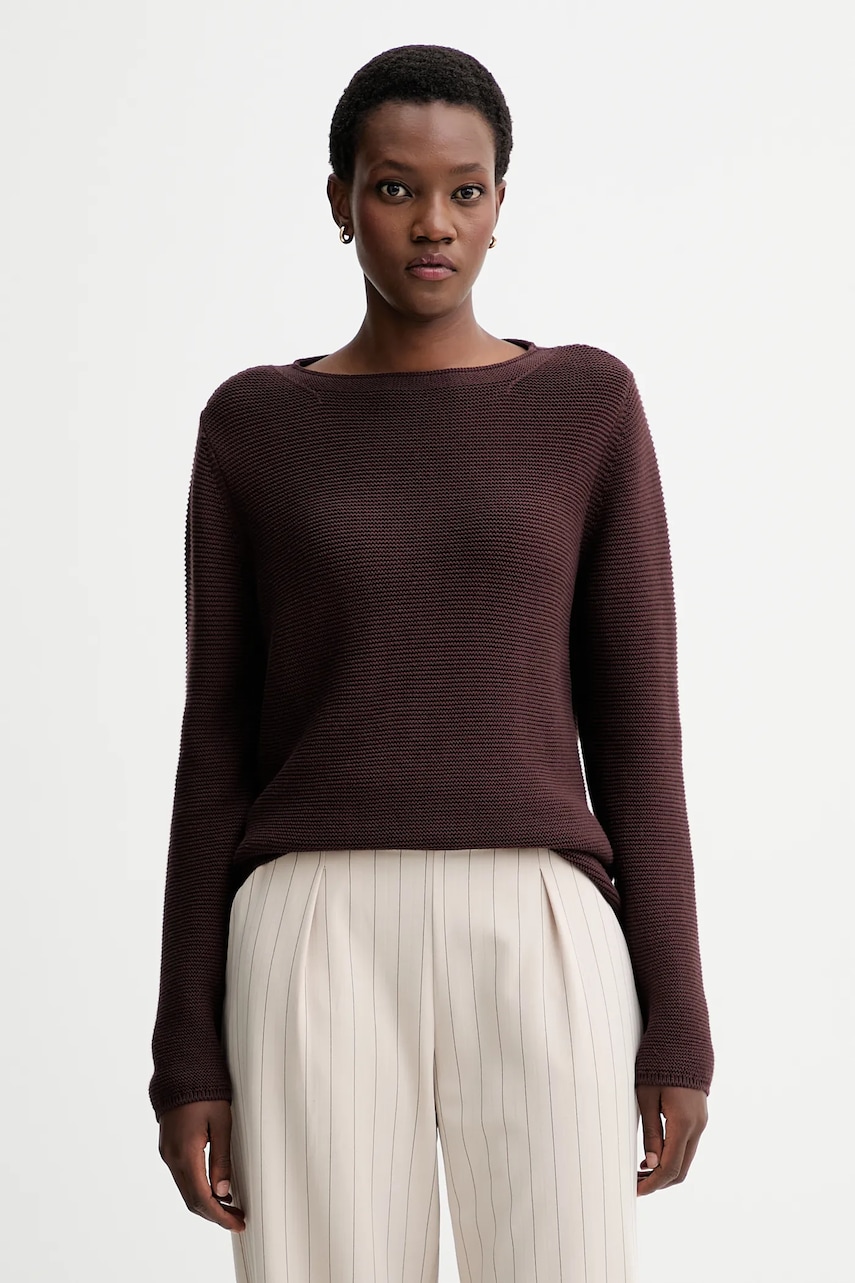 Βαμβακερό πουλόβερ Marc O'Polo χρώμα: καφέ, 511605960113