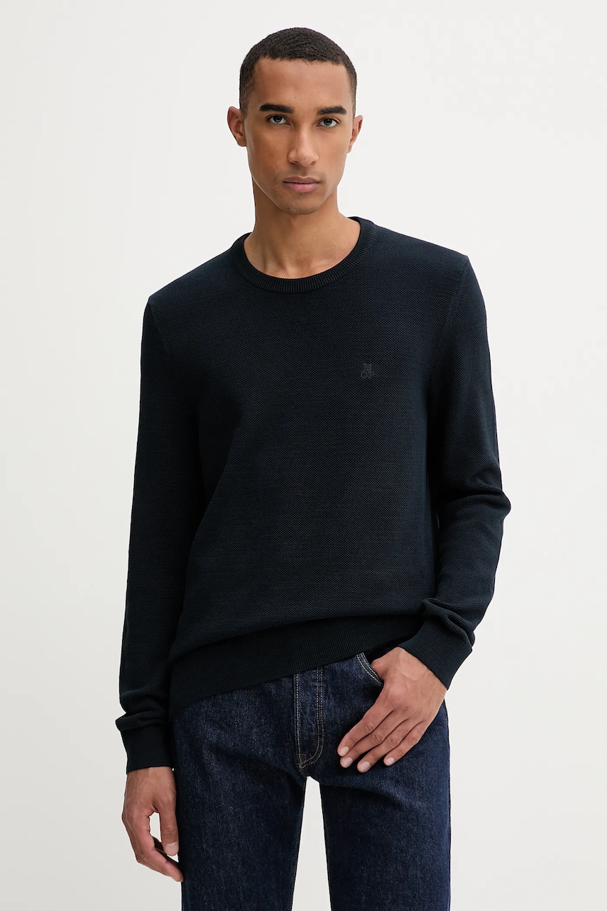 Βαμβακερό πουλόβερ Marc O'Polo ανδρικά, χρώμα: ναυτικό μπλε, B21502360074