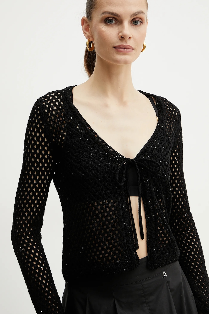 Βαμβακερή ζακέτα Marella Emme by Marella χρώμα: μαύρο, 2515341031200