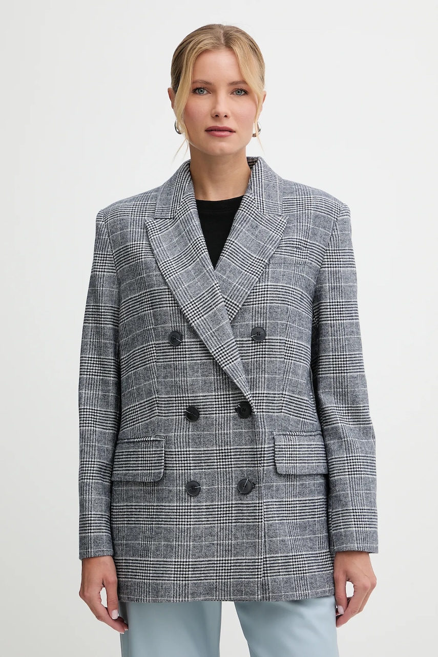 Σακάκι με προσθήκη μάλλινου υφάσματος MAX&Co. χρώμα: ναυτικό μπλε, 2526046084200