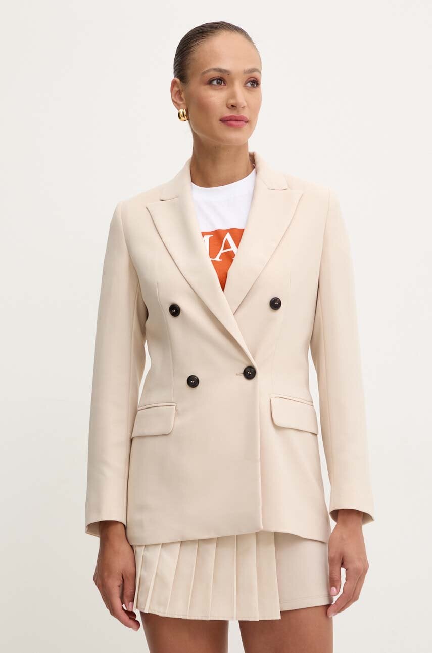 Σακάκι MAX&Co. χρώμα: μπεζ, 2428046034200