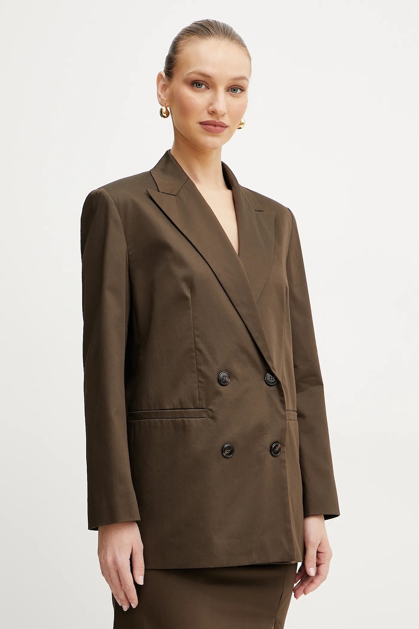 Σακάκι MAX&Co. χρώμα: καφέ, 2516041084200