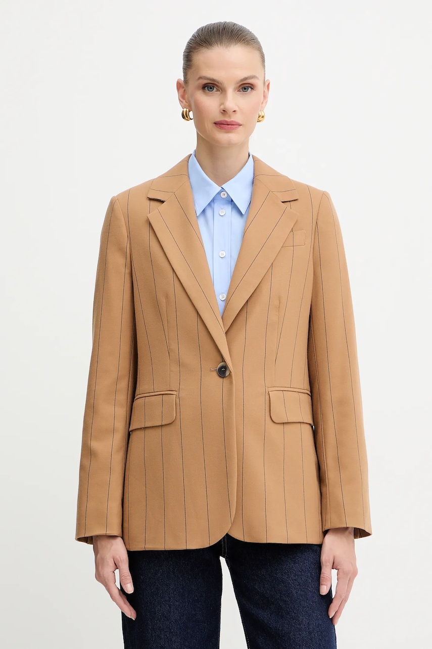 Σακάκι MAX&Co. χρώμα: καφέ, 2526046033200