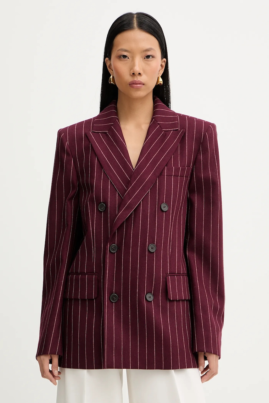 Σακάκι με προσθήκη μάλλινου υφάσματος MAX&Co. χρώμα: μπορντό, 2528046042200