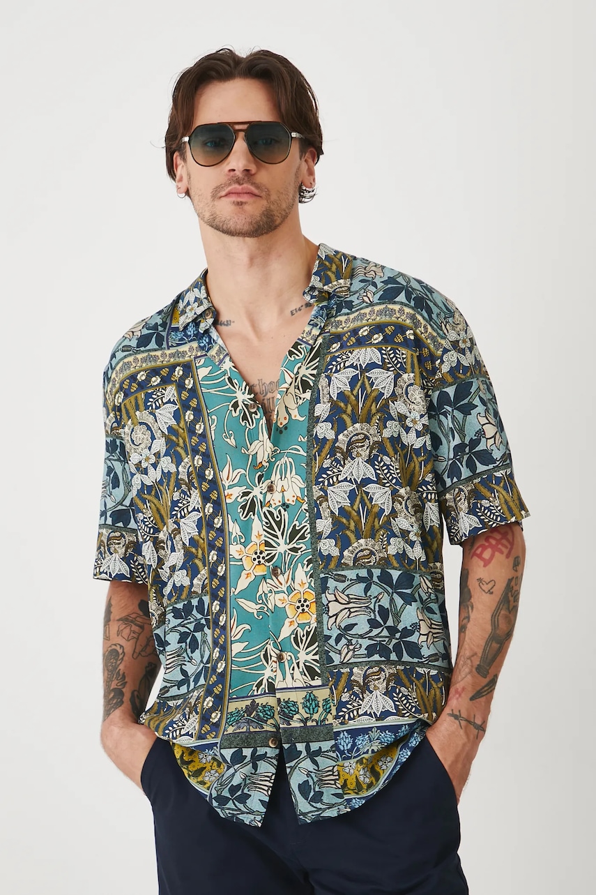 Πουκάμισο Medicine χρώμα: πολύχρωμο