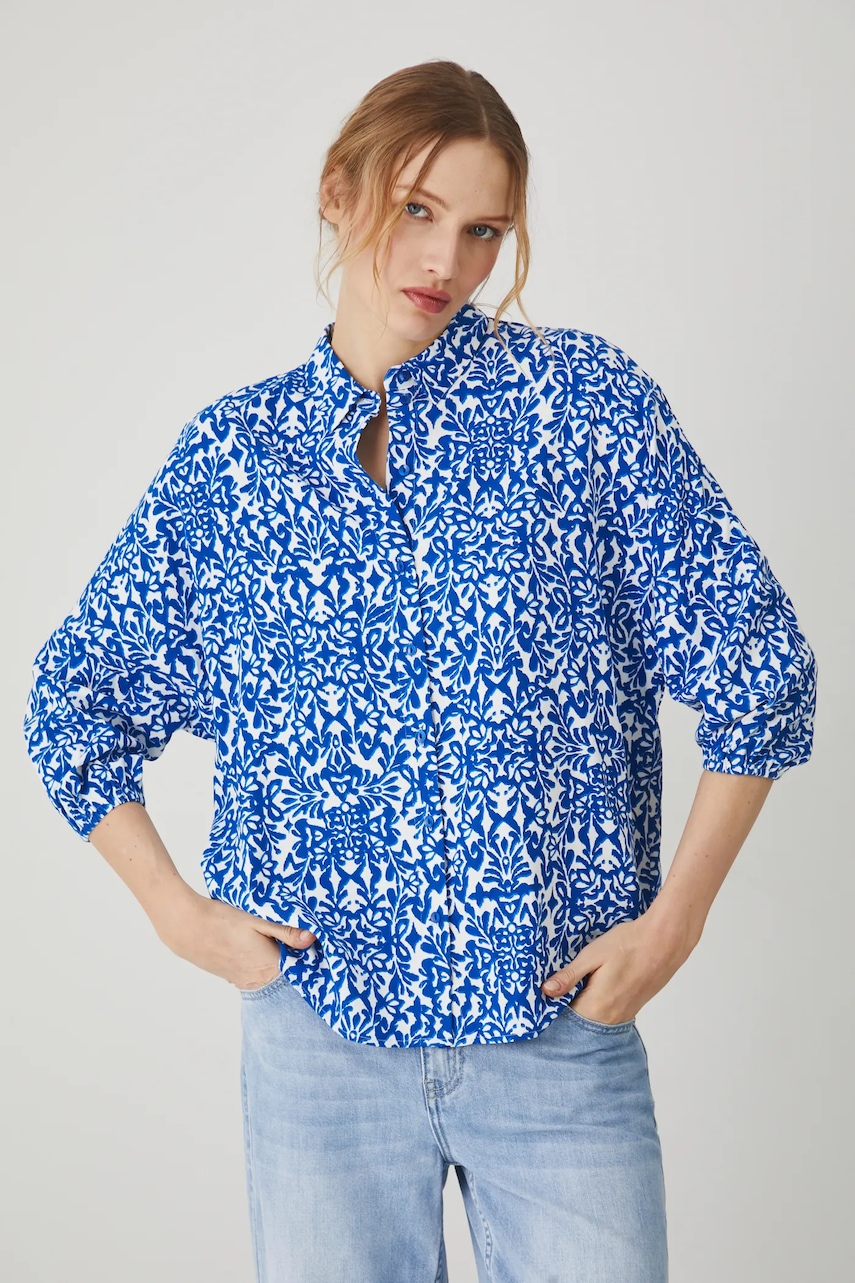 Πουκάμισο με μείγμα από λινό Medicine χρώμα: πολύχρωμο