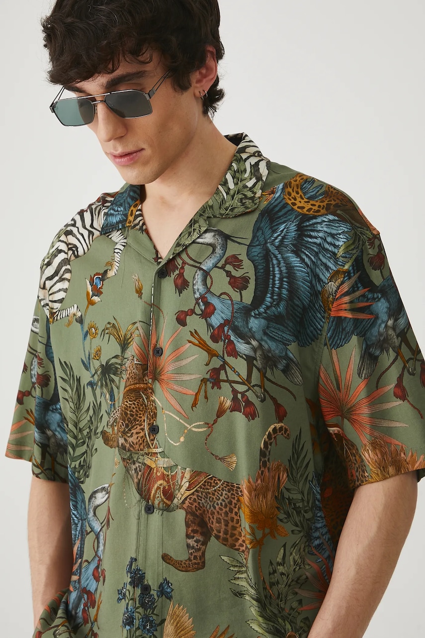 Πουκάμισο Medicine χρώμα: πολύχρωμο