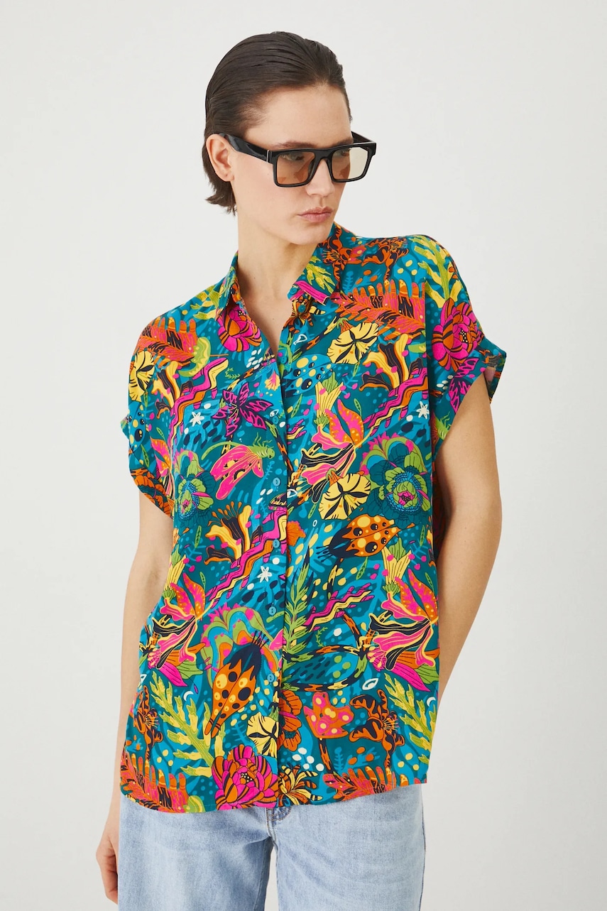 Πουκάμισο Medicine χρώμα: πολύχρωμο