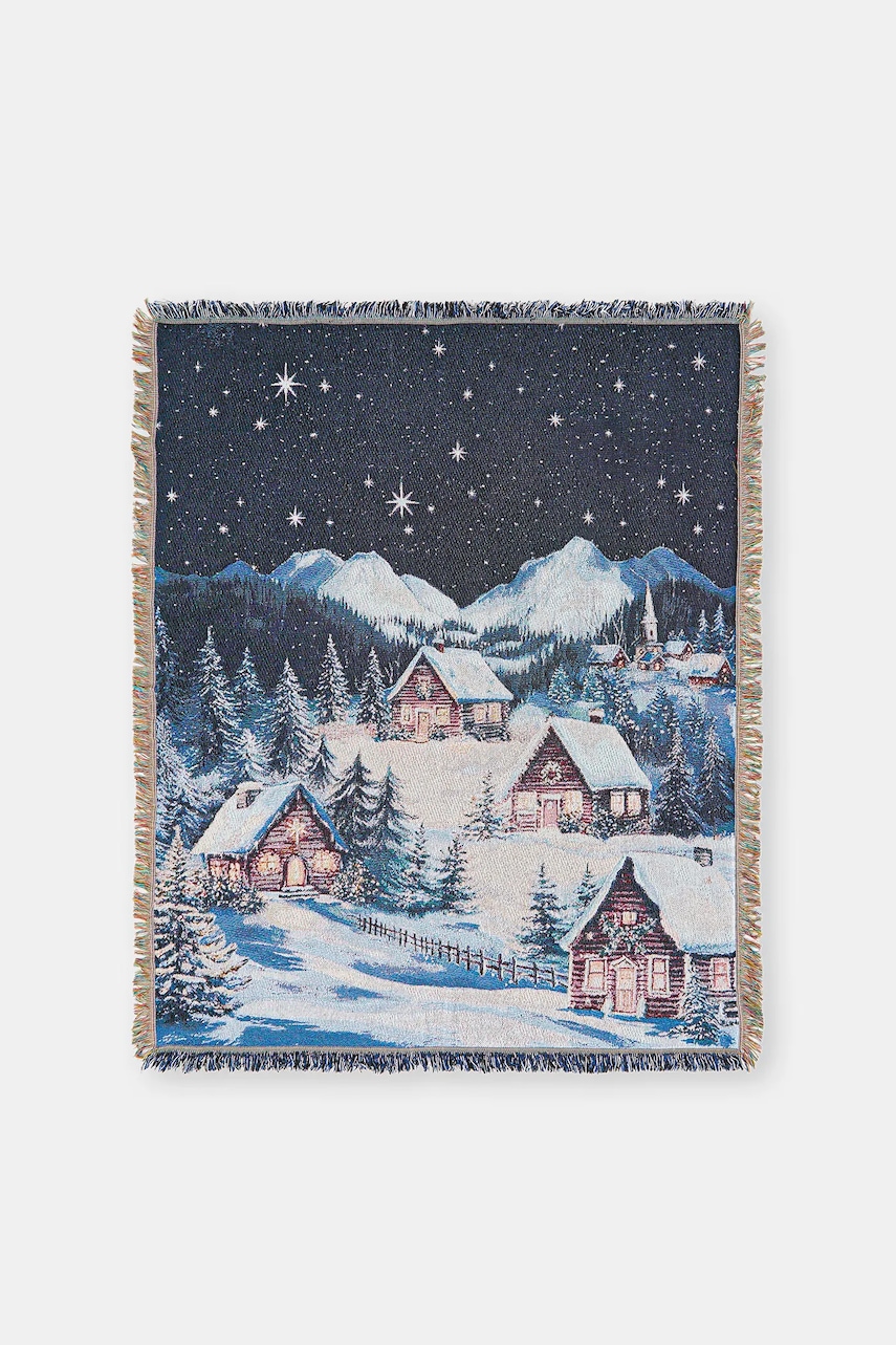 Κουβέρτα ζακάρ Medicine χρώμα: ναυτικό μπλε