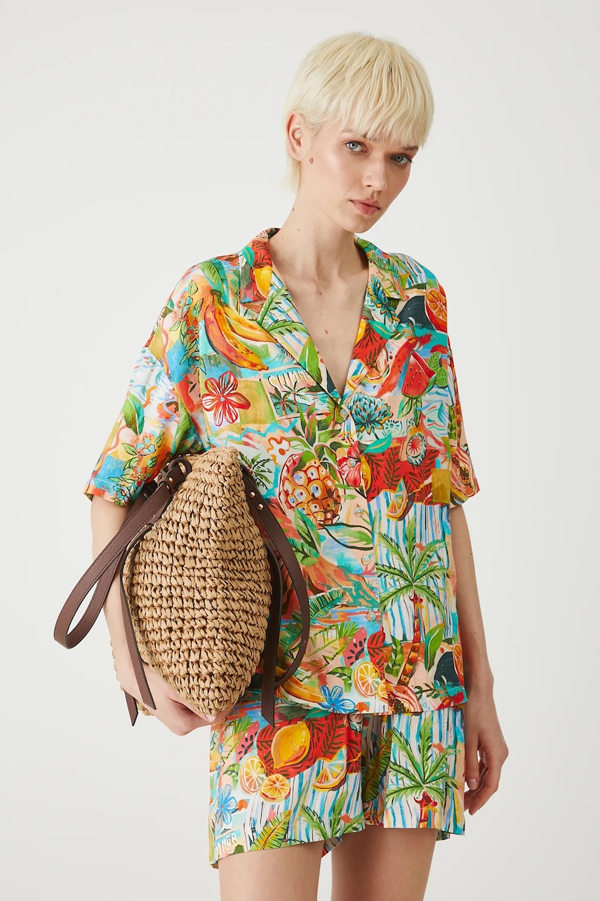 Πουκάμισο Medicine χρώμα: πολύχρωμο