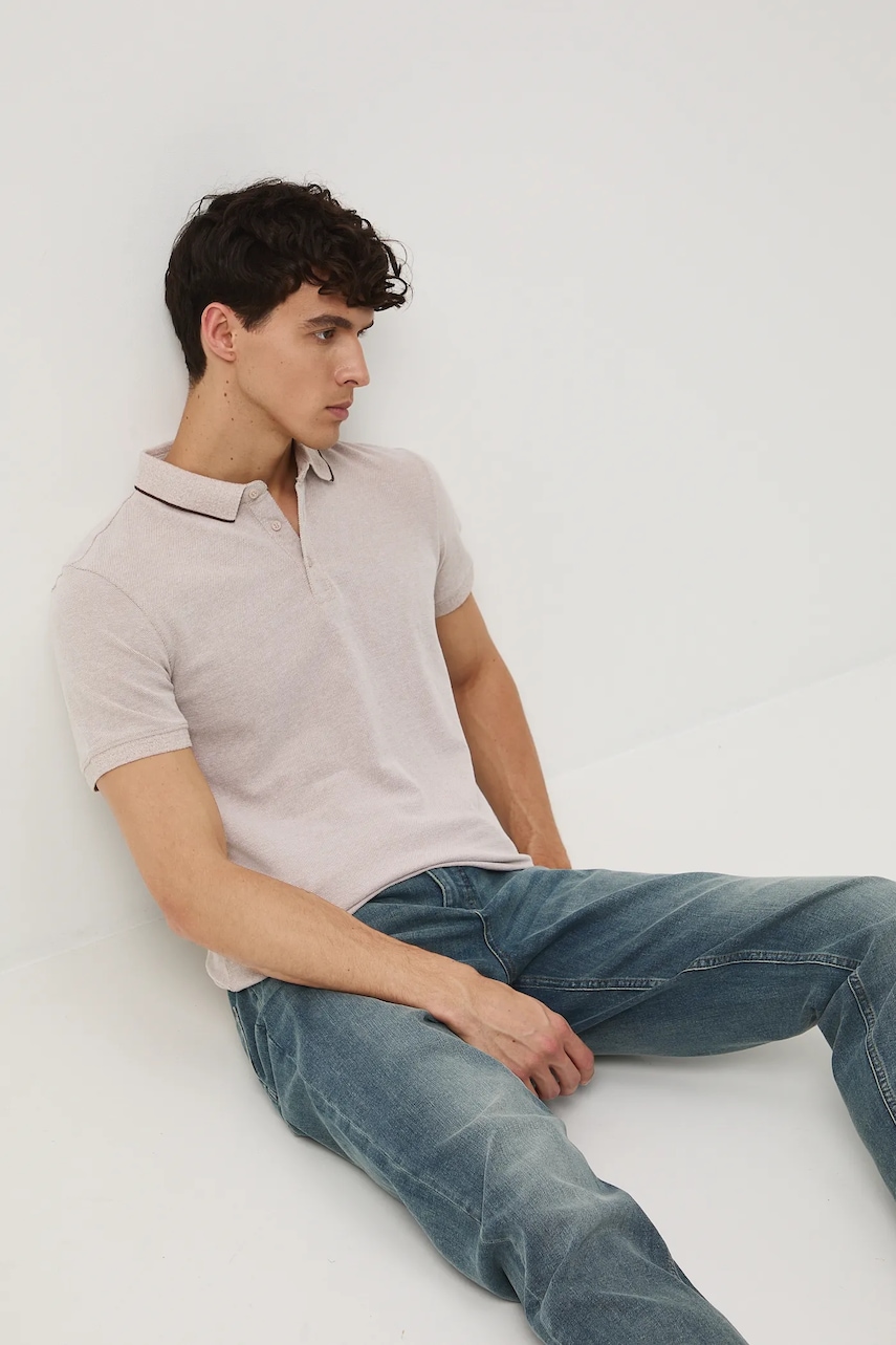 Πόλο Medicine χρώμα: μπεζ