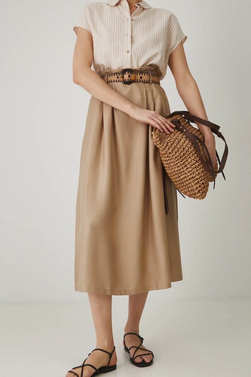 Φούστα Medicine χρώμα: μπεζ