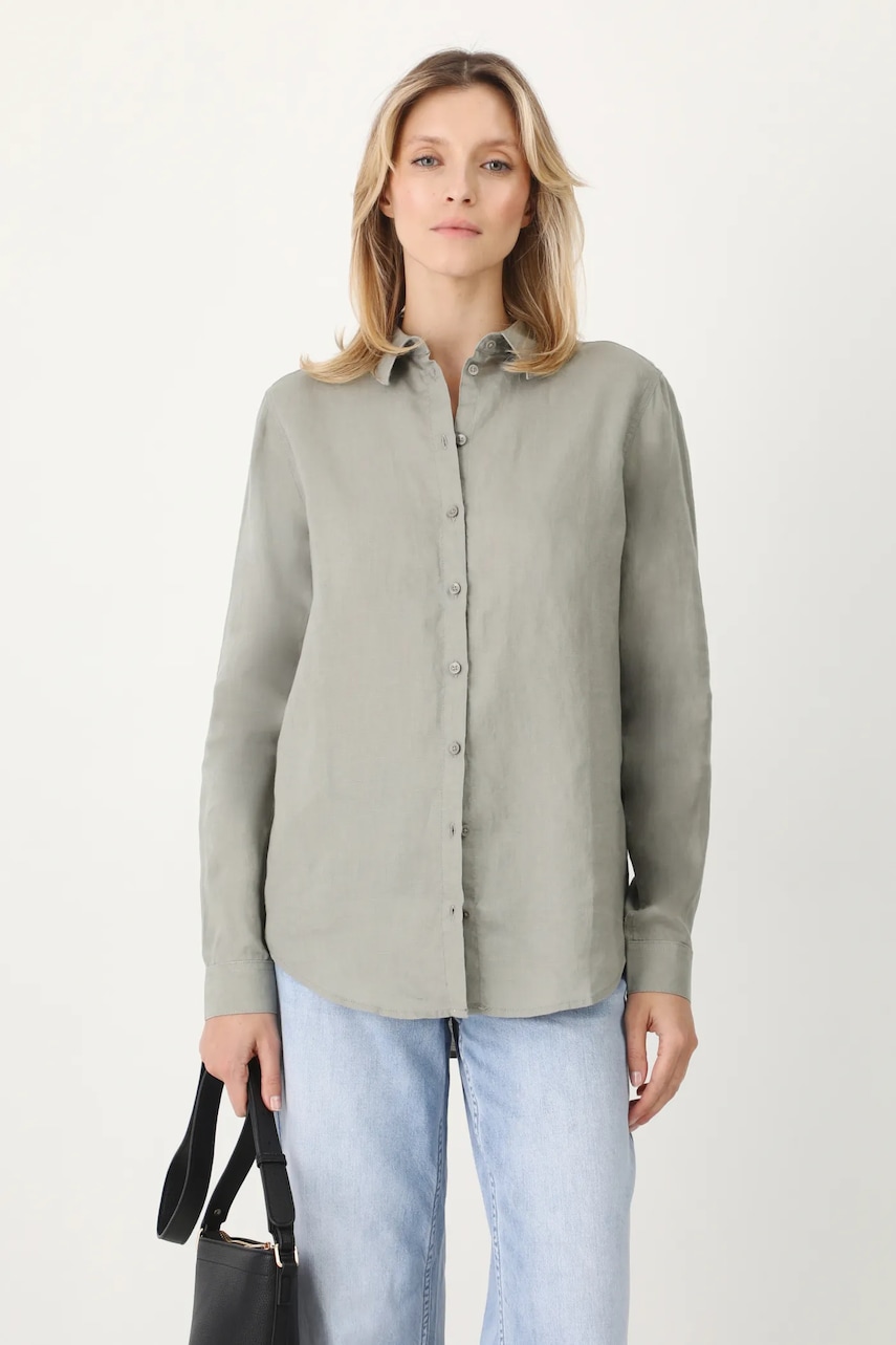 Πουκάμισο από λινό Medicine χρώμα: πράσινο