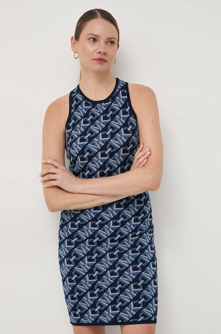 Φόρεμα MICHAEL Michael Kors χρώμα: ναυτικό μπλε