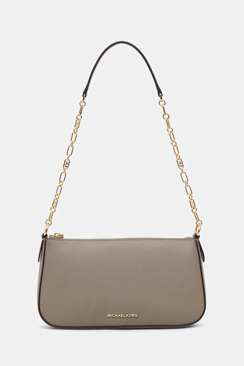 Δερμάτινη τσάντα MICHAEL Michael Kors χρώμα: καφέ, 32H3G8EW6L