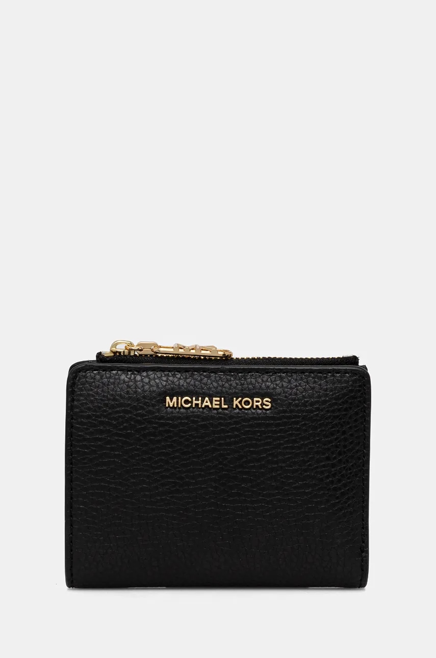 Δερμάτινο πορτοφόλι MICHAEL Michael Kors γυναικείο, χρώμα: μαύρο, 32S4G8ED7L